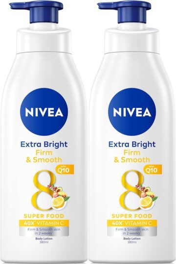 NIVEA EXTRA BRIGHT FIRM AND SMOOTH Q10 SUPER FOOD 40X VITAMIN C LOTION