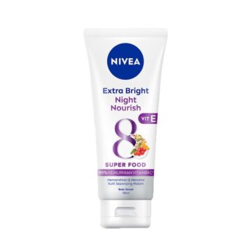 NIVEA  EXTRA BRIGHT NIGHT NOURISH VIT E SUPER FOOD 95% KIMURNIAN VIT C BODY SERUM